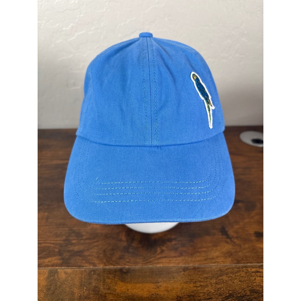 Margaritaville Sky Blue Cotton Baseball Cap Embroidered Parrot Adjustable Hat